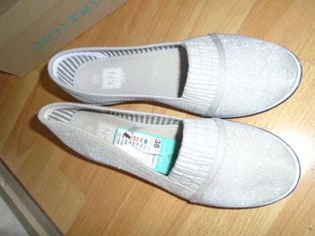 Baleríny třpytivé na klínu vel 37/38 24 cm, 37 / 38