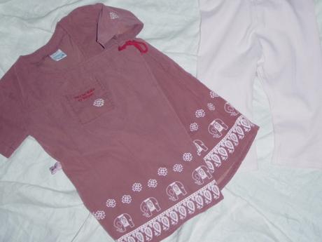 Zavinovací šaty nebo tunika se slony a legíny, next,86