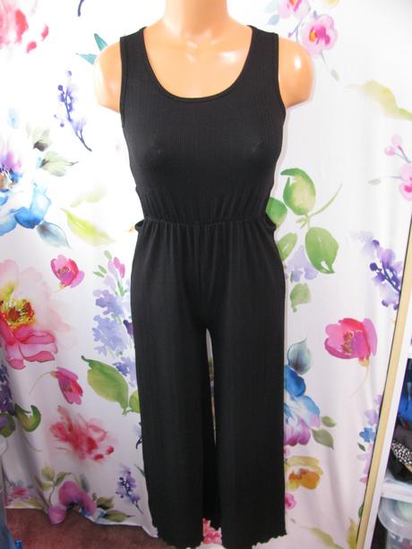 Letní společenský černý elastický kalhotový overal, reserved,146