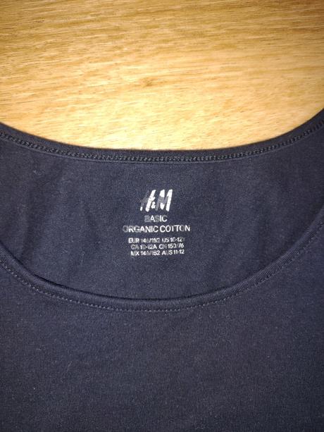 Dívčí bavlněné tílko/triko h&m 146/152 černé, h&m,146