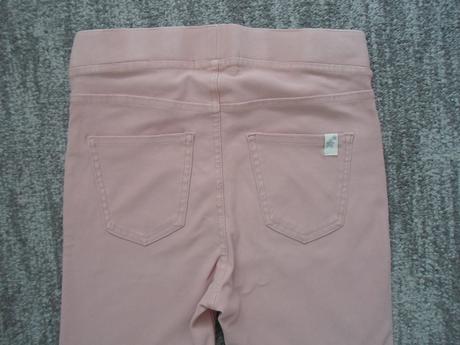 Růžové legíny tregíny džegíny kalhoty skinny, h&m,158