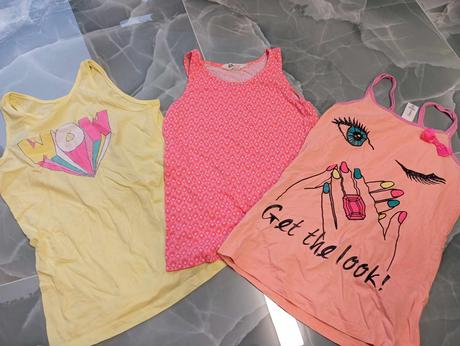 Tři letní tílka, h&m,146