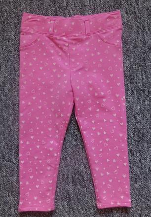 Dívčí legíny růžové se srdíčky, vel. 92, f&f,92