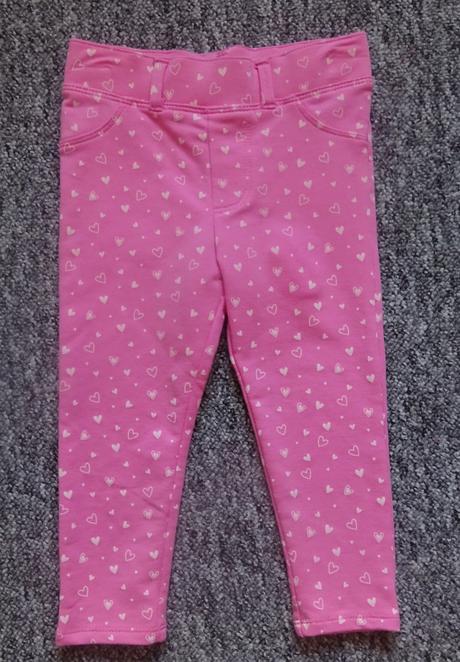 Dívčí legíny růžové se srdíčky, vel. 92, f&f,92