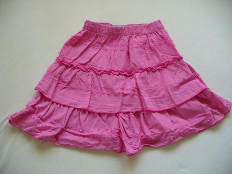 Bavlněná sukně s ozdobným lemem a nitkami vel. 122, 122