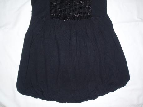 Super černý balónový top s flitrama, young dimension,152