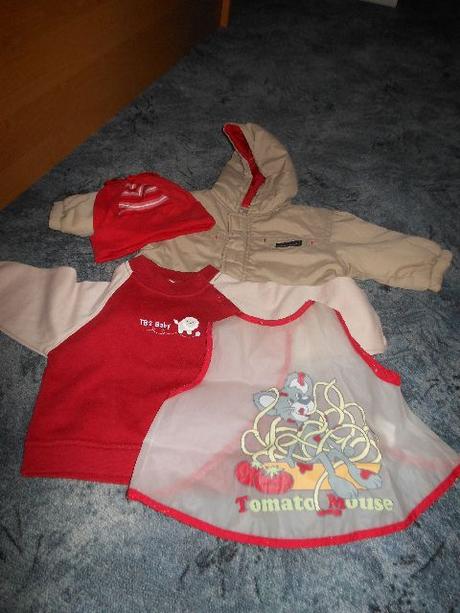 Bunda,mikinka a čepice pro malou slečnu, 68–80