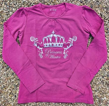 N99	dívčí triko s dl. rukávem princess v. 146-152, tchibo,146