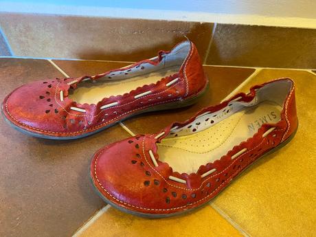 Dámské kožené baleríny - simen, 38