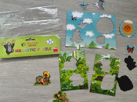 Dino magnetická puzzle krtek,