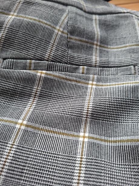 Pružné kárované kalhoty, orsay,xl