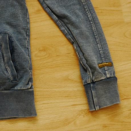 Dzinovy vzhled modra mikina s kapucou 158/164, kids,158