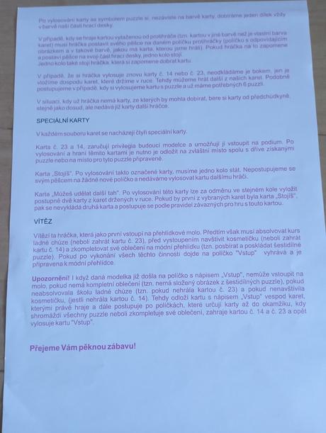 Stolní hra svět modelek barbie, zn. trefl, 