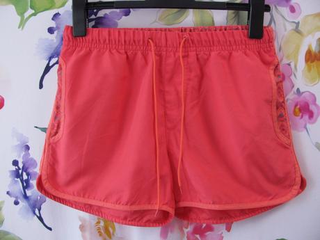 Dámské oranžovo lososové šortky tchibo, tchibo,38