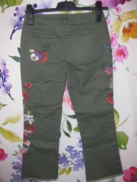 Elastické khaki capri džíny only, only,xs