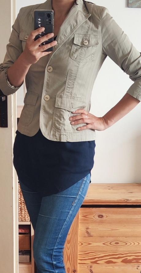 Dámský tmavomodrý dlouhý top bez rukávů vel s, bonprix,s