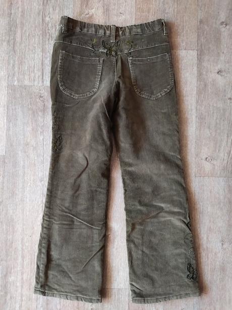 Dívčí teplé kalhoty podšité flísem vel.140+, 140