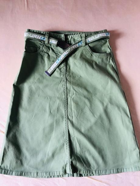 Set v zelene barve, sukne,top,triko 34, h&m,34