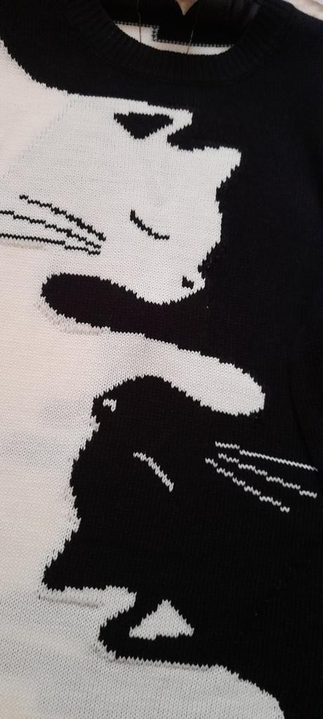 Shein kočičí svetrové šaty, xl