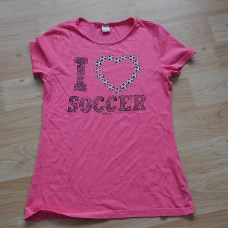 I love fotbal ruzove tricko s.oliver, s.oliver,164
