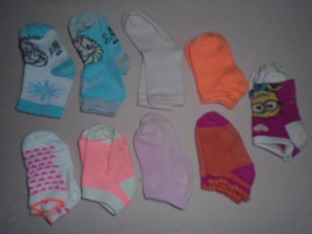 Ponožky 9x 23-26 kotníčkové 11-12 cm, 23