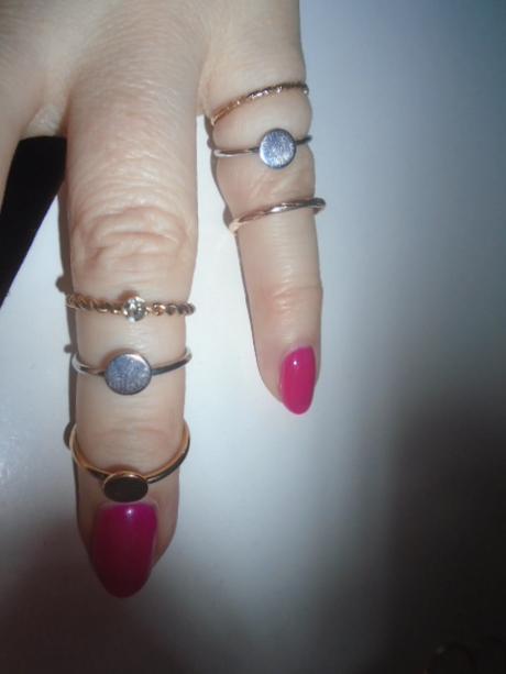 Prstýnky 6ks bižuterie,