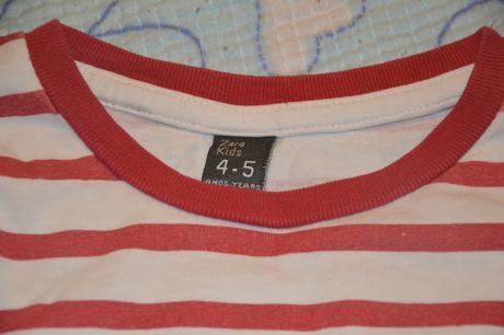 110 116 prouhaté bavlněné triko dlouhý rukáv, zara,116