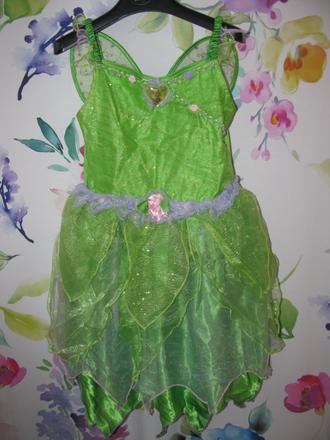 Kostým-krásné šaty s křídly víla zvonilka, 