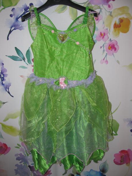 Kostým-krásné šaty s křídly víla zvonilka, 