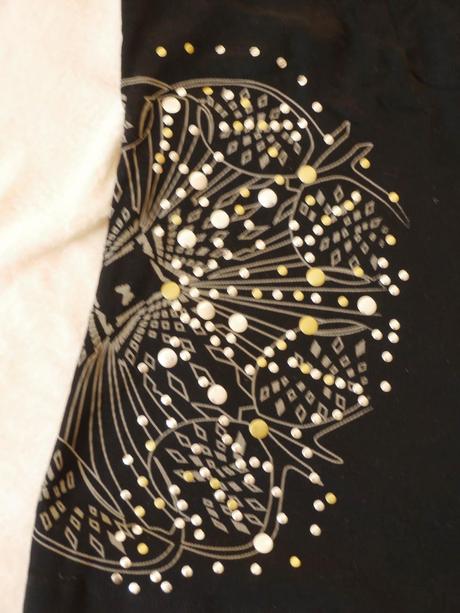 Zebrovany cerny top , 34