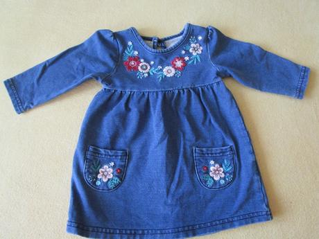 Velmi pěkné modré riflové šatečky, zn. george, george,56