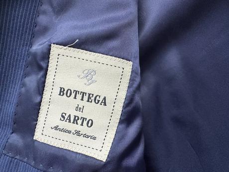 Pánský vlněný modrý oblek bottega del sarto, v. 48, 48