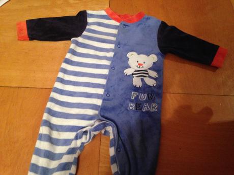 Dětské dupačky medvídek a proužky vel. 68 - 74, baby club,68