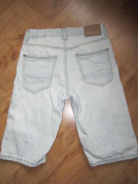 Peckovní džínové kraťasy detroit, dřený styl, lindex,140
