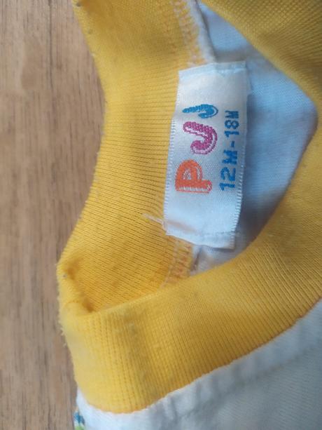 Žluté lacláče + tričko, 80