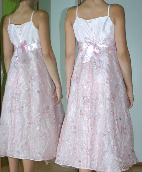 Společenské slavnostní růžové šaty družička, 98