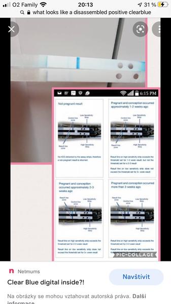 Rozebrání digitálního testu Clearblue. Zmatenost z výsledku.