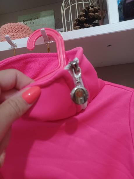 Neonová růžová mikina 104-110, 104