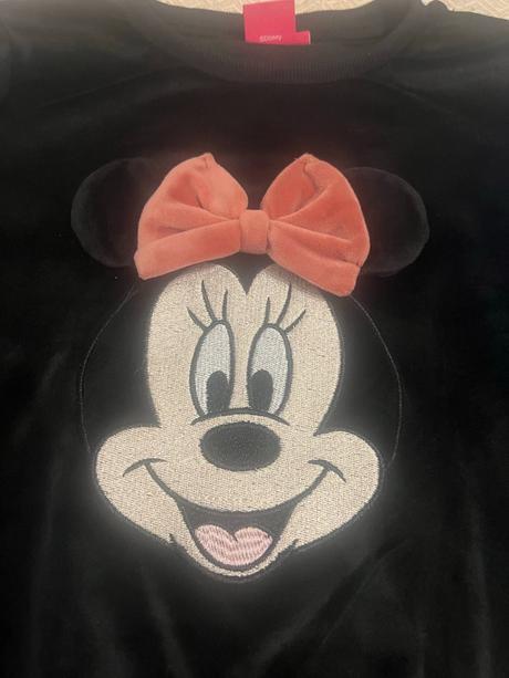 Černá mikina minnie vel. 128, disney,128