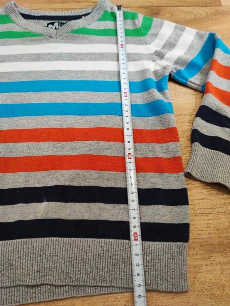 Pruhovaný svetr, palomino,116