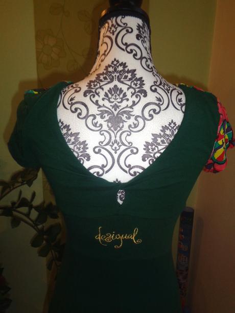 Lahvově zelené šaty desigual, desigual,s