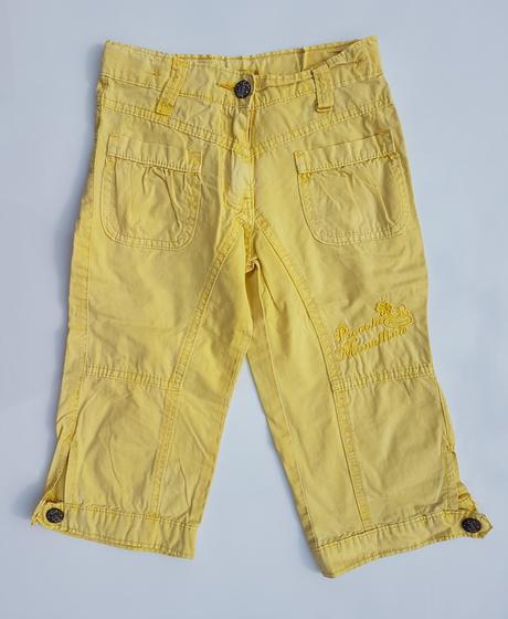 G62 dívčí plátěné 3/4 kalhoty vel. 116-122, 116