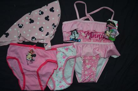 Dívčí set v.98,kalhotky,plavky,šátek, disney,92 / 98