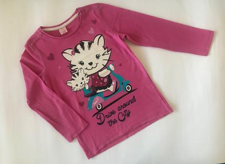 Tři trička s kočičkou, h&m,110