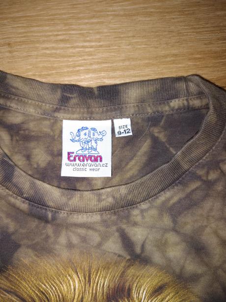 Dětské bavlněné triko kr. ruk. 9-12 let lví rodina, 134