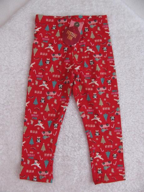 Bavlněné elastické legíny s veselými obrázky, 98