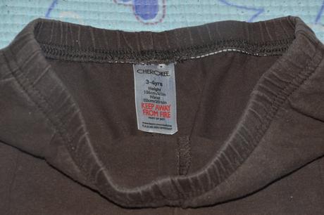 Hnědé legíny, legínky, vel. 104, cherokee,104