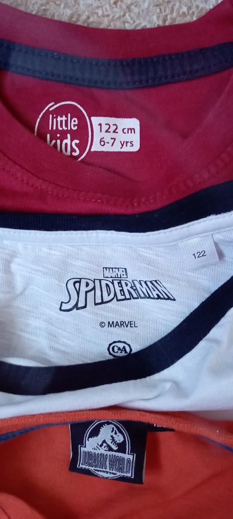 3x tričko vel."122", marvel,122