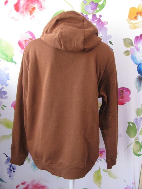 Bavlněná hnědá mikina s kapucí - unisex, tchibo,m