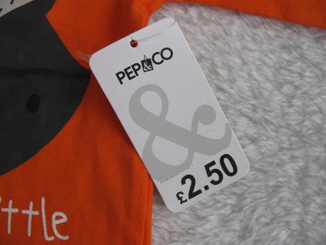 Bavlněné oranžové tričko s liškou,unisex, pepco,68
